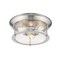 Z-Lite Sonna 3 Light Flush Mount, Brushed Nickel And Clear Seedy 727F16-BN - alternate 2